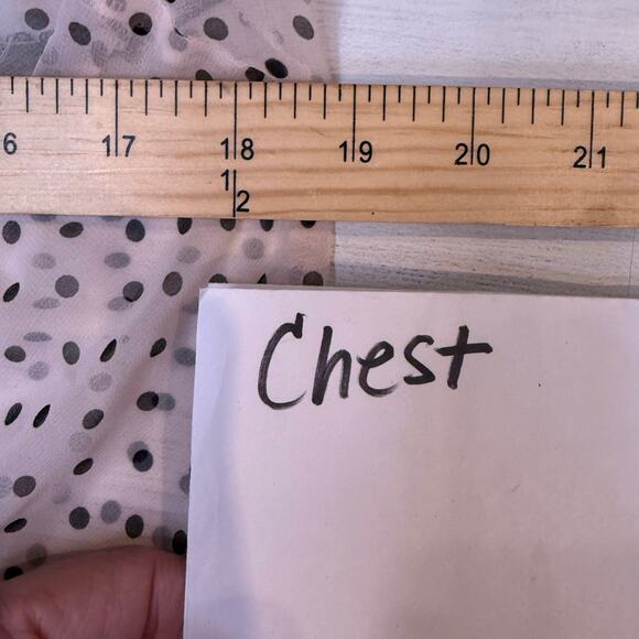 VTG Victoria’s Secret Large pink black polka dot lace slip night gown whimsygoth - Picture 5 of 10